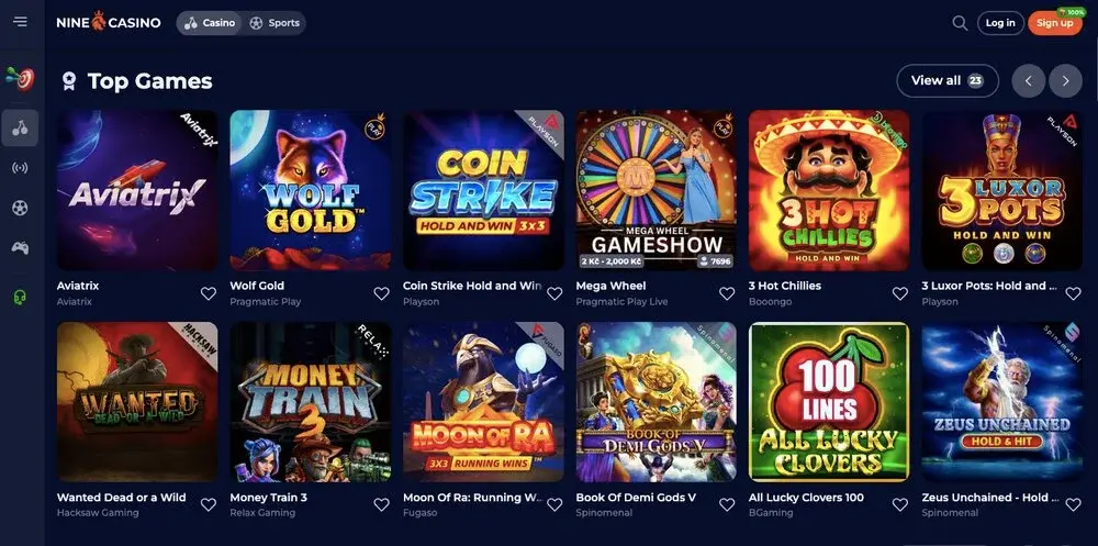 Nine Casino Best Slots