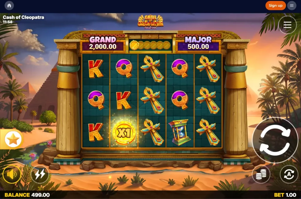 Cash of Cleopatra at NineCasino