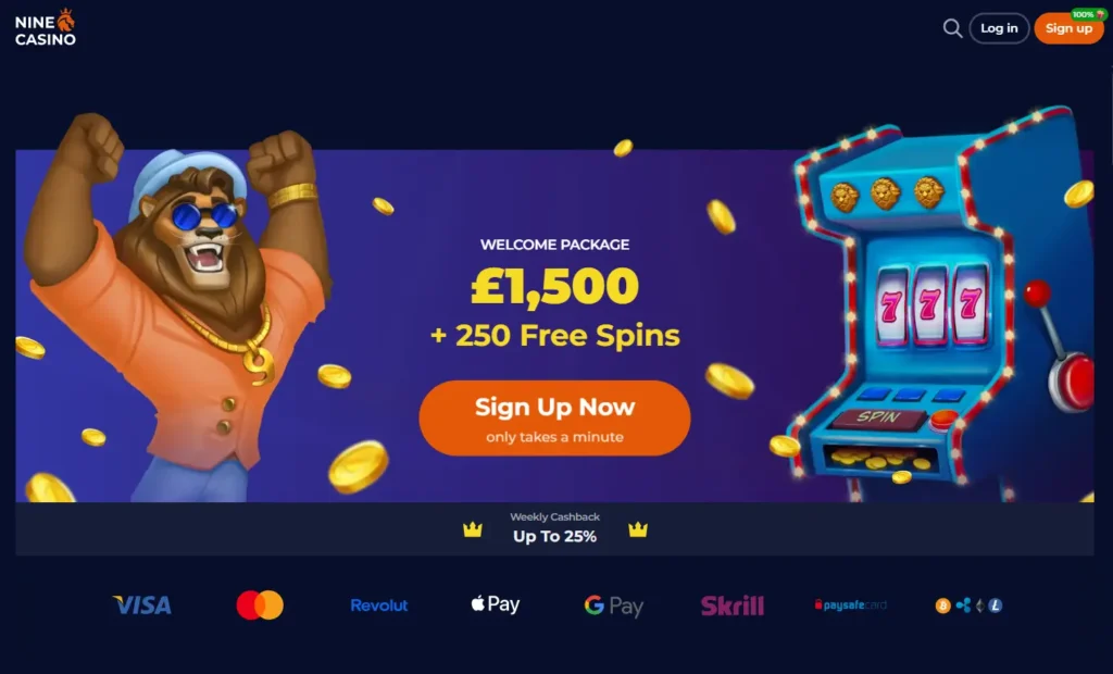 Nine Casino Main Page