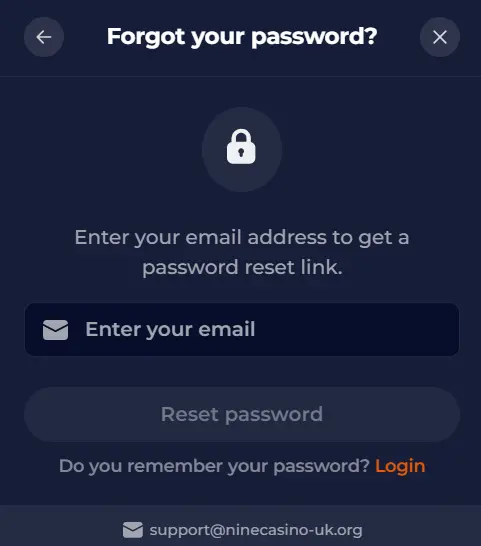 Password Recovery Page
